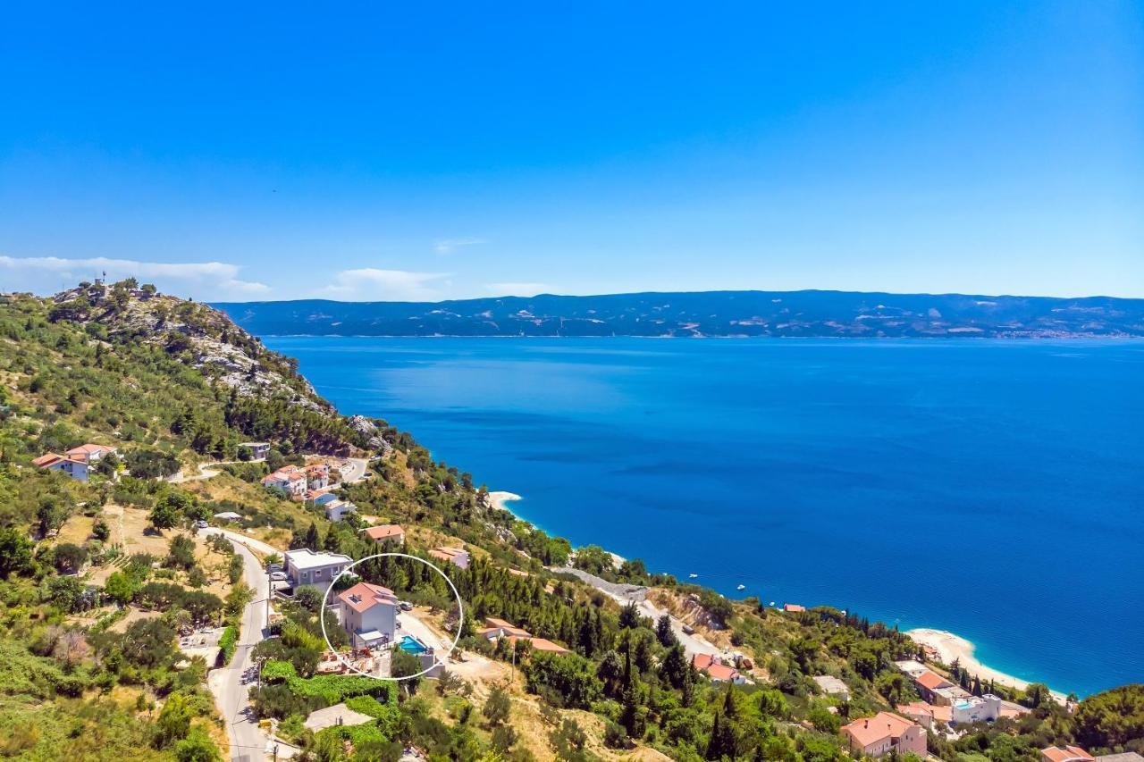 Villa Belvedere With Heated Pool, Billiards, Media Room, Sea Views,10 Pax Omiš Екстериор снимка